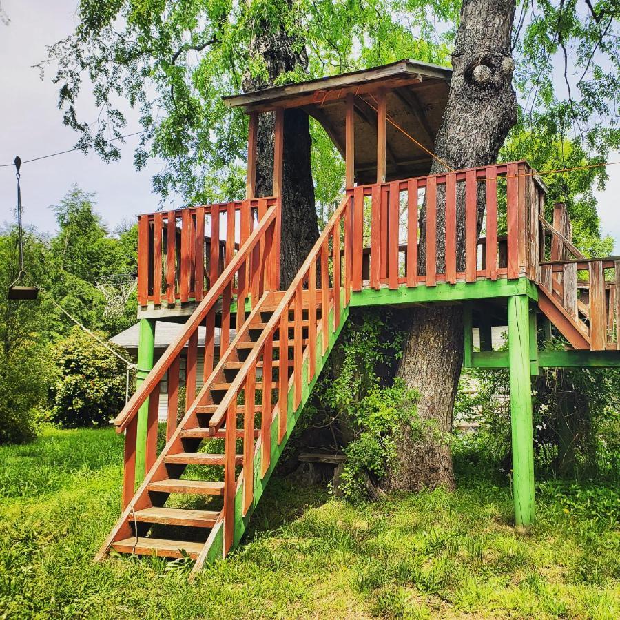 La Casa Del Arbol Villarrica Cabanas-Piscina-Tinajas Exterior foto